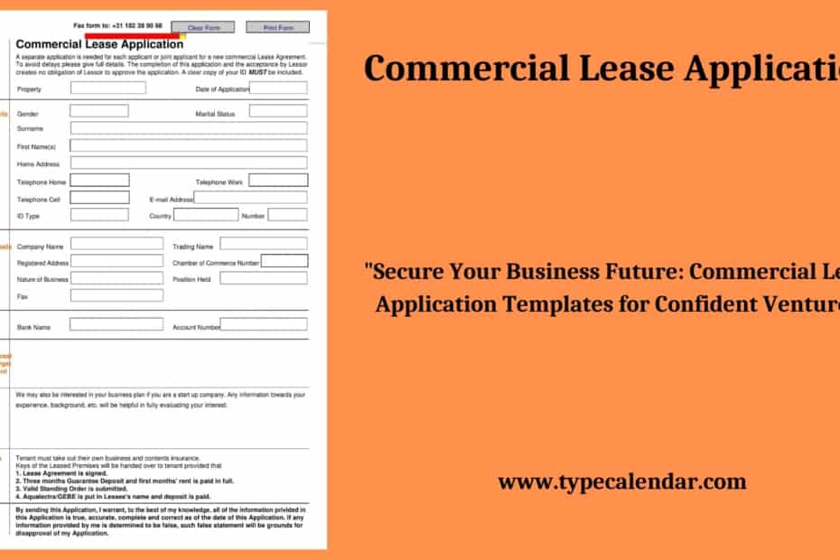 Commercial Lease Application