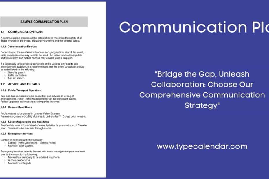 Communication Plan