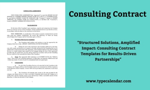 Free Printable Consulting Contract Templates [PDF]