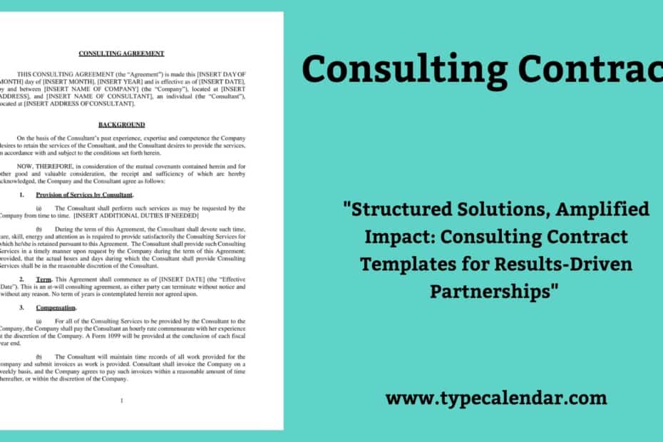 Consulting Contract
