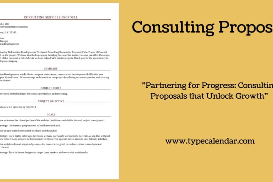 Consulting Proposal