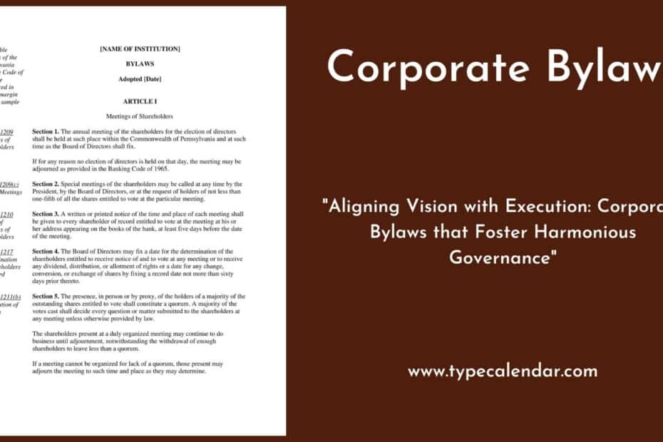 Corporate Bylaws