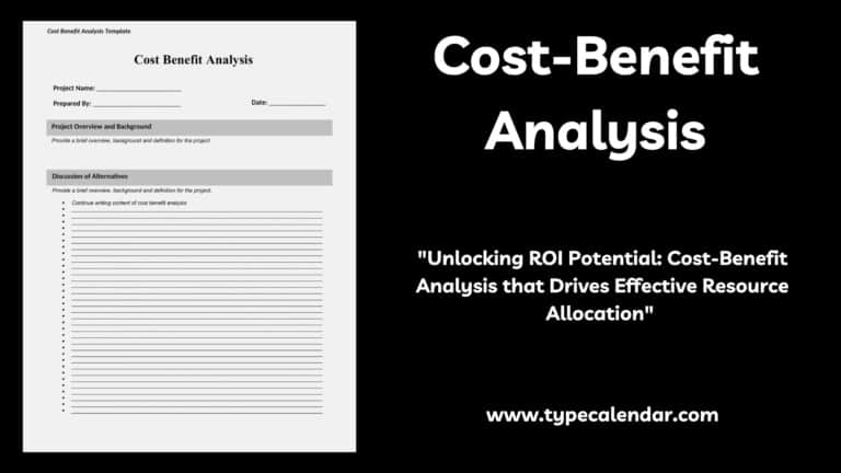 Free Printable Cost-Benefit Analysis Templates [Word, Excel, PDF]