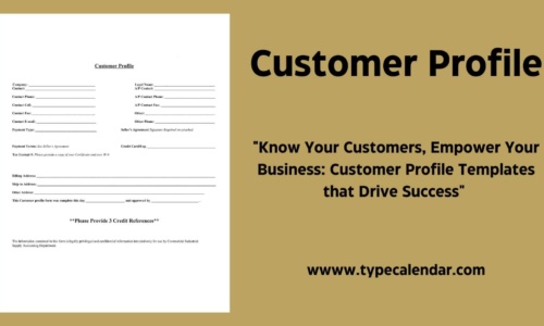 Free Printable Customer Profile Templates [Excel, Word, PDF] Example