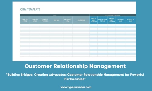 Free Printable Customer Relationship Management (CRM) Templates / Excel