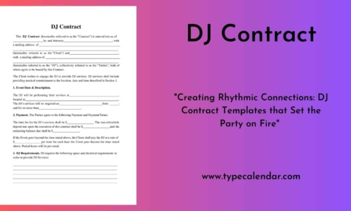 Free Printable DJ Contract Templates [Word, PDF] Simple