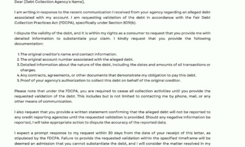Free Printable Debt Validation Letter Templates [PDF, Word] Medical