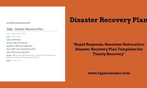Free Printable Disaster Recovery Plan Templates [Excel, PDF, Word]