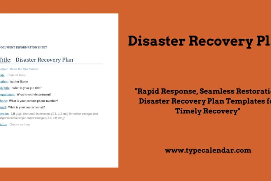 Disaster Recovery Plan