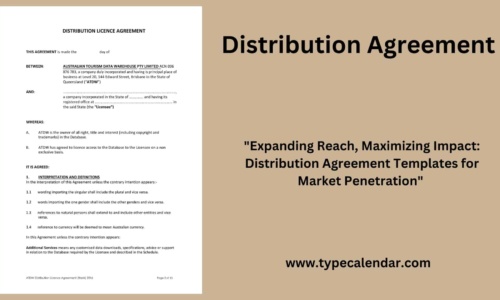 Free Printable Distribution Agreement Templates [Word, PDF] Simple