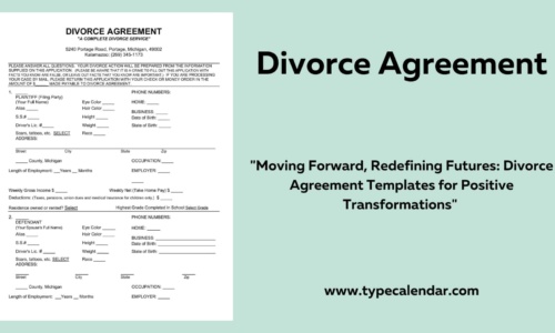 Free, Printable Divorce Agreement Templates [Word, PDF] Mutual