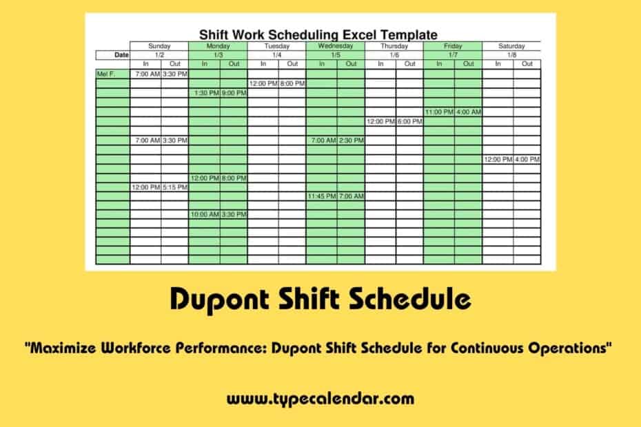 Dupont Shift Schedule