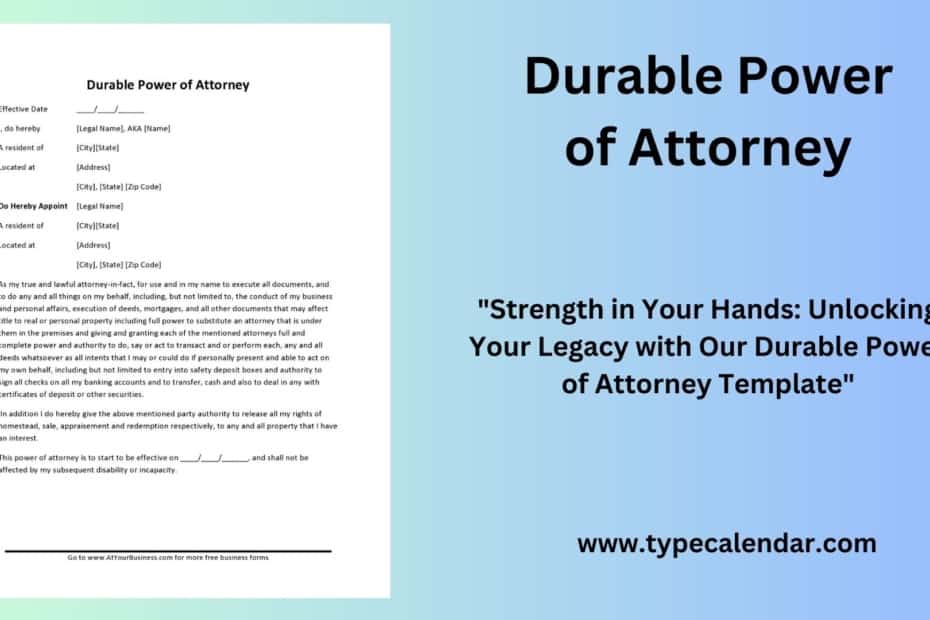 Durable Power of Attorney