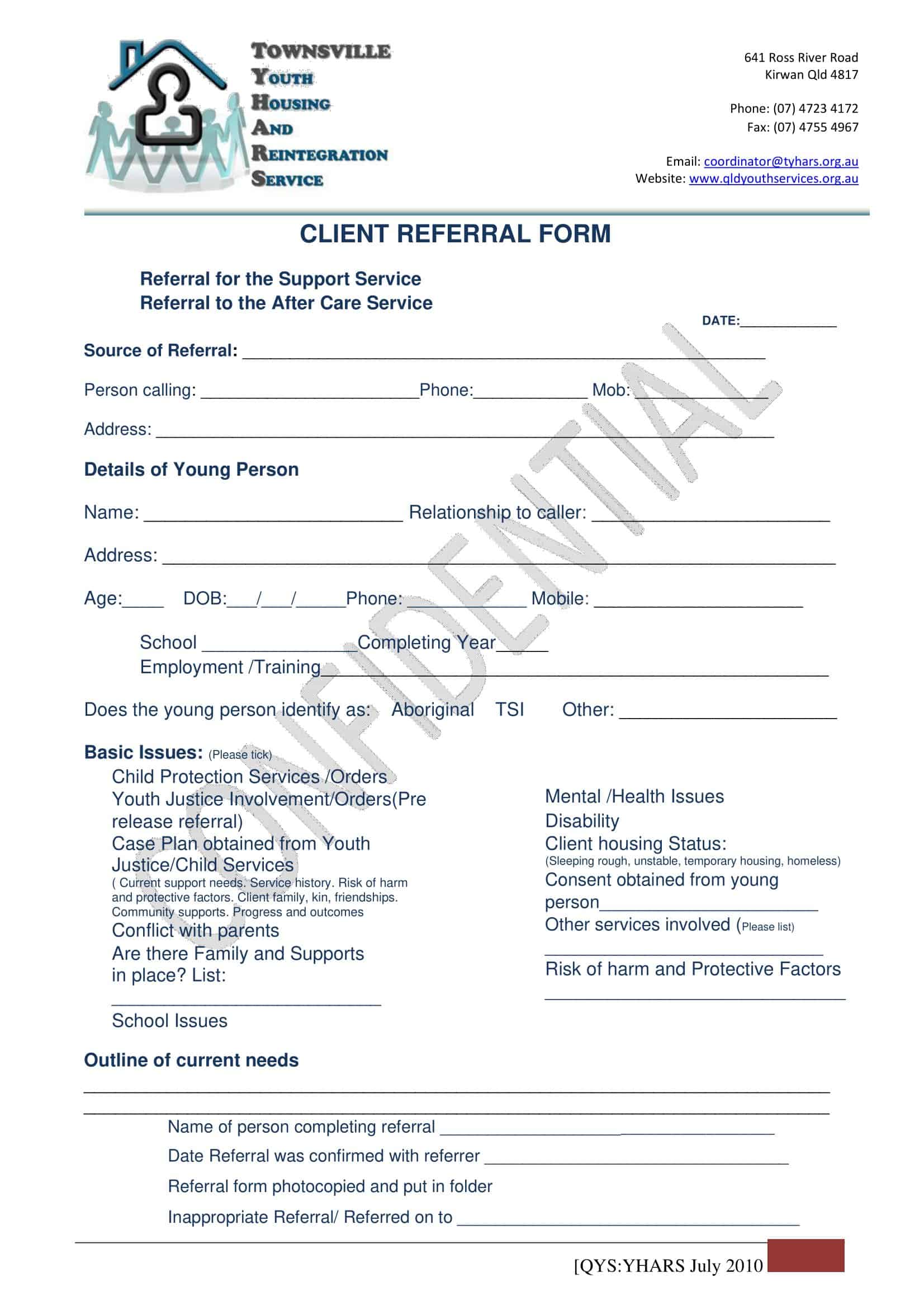Free Printable Referral Form Templates [Word, PDF] Medical, Mental Health