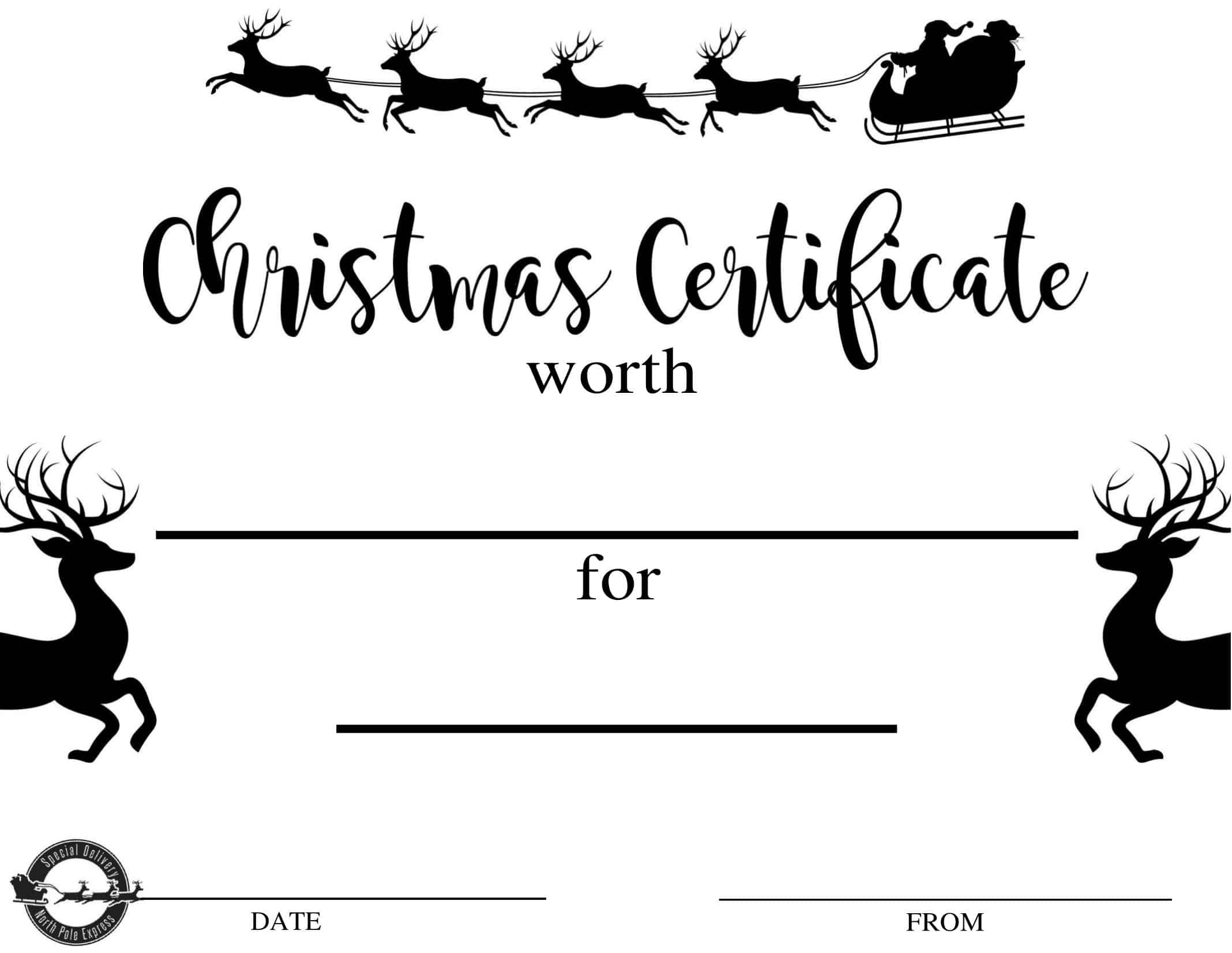 Editable Christmas Voucher Template Editable Christmas Voucher Template