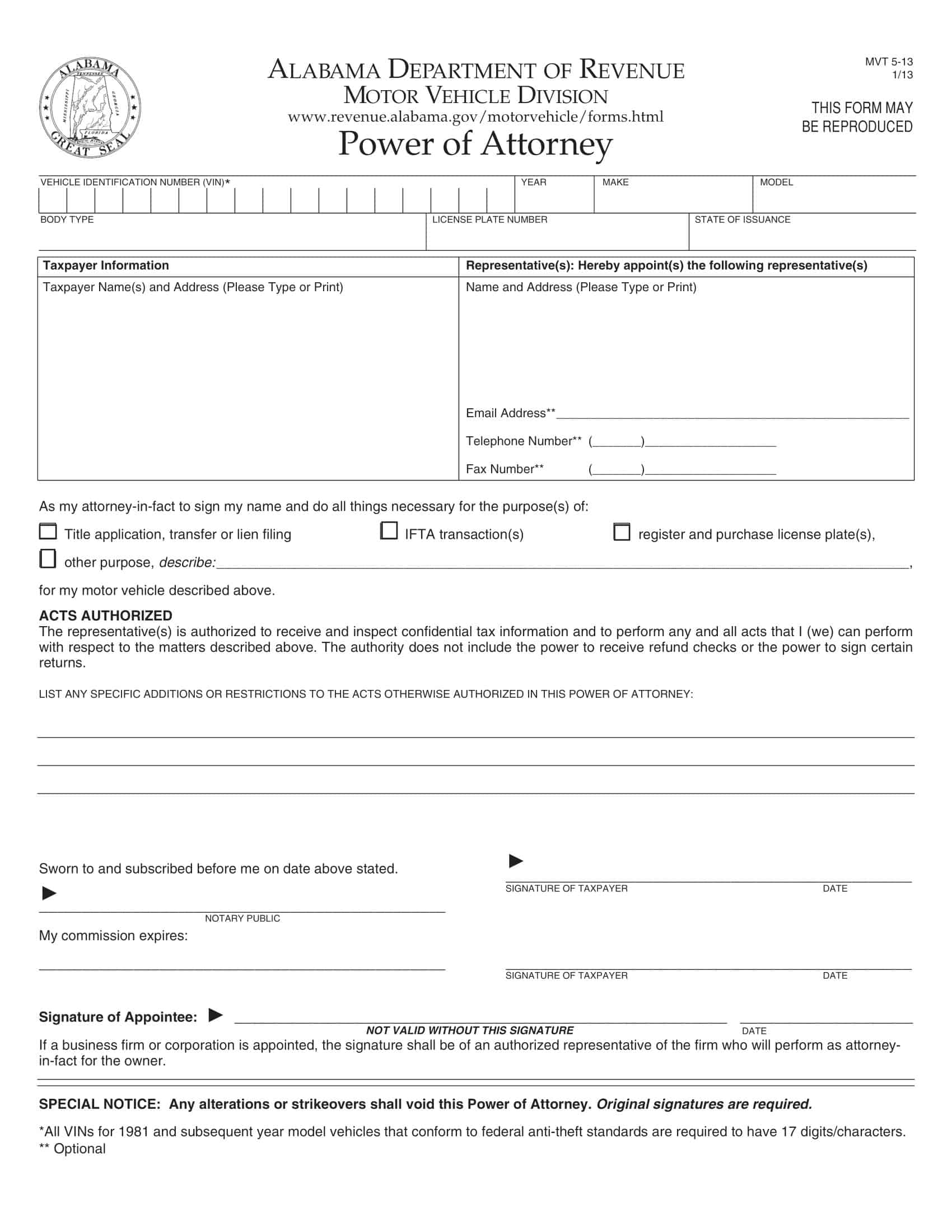 Editable Power of Attorney Sample Editable Power of Attorney Sample