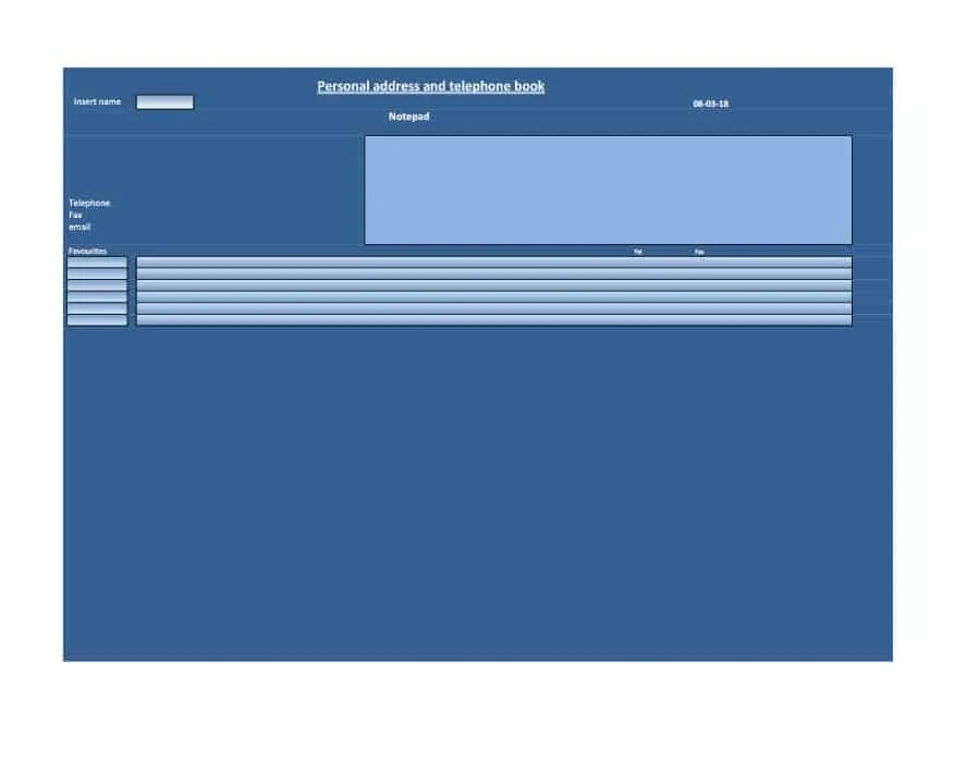 Editable Word contact list Editable Word contact list