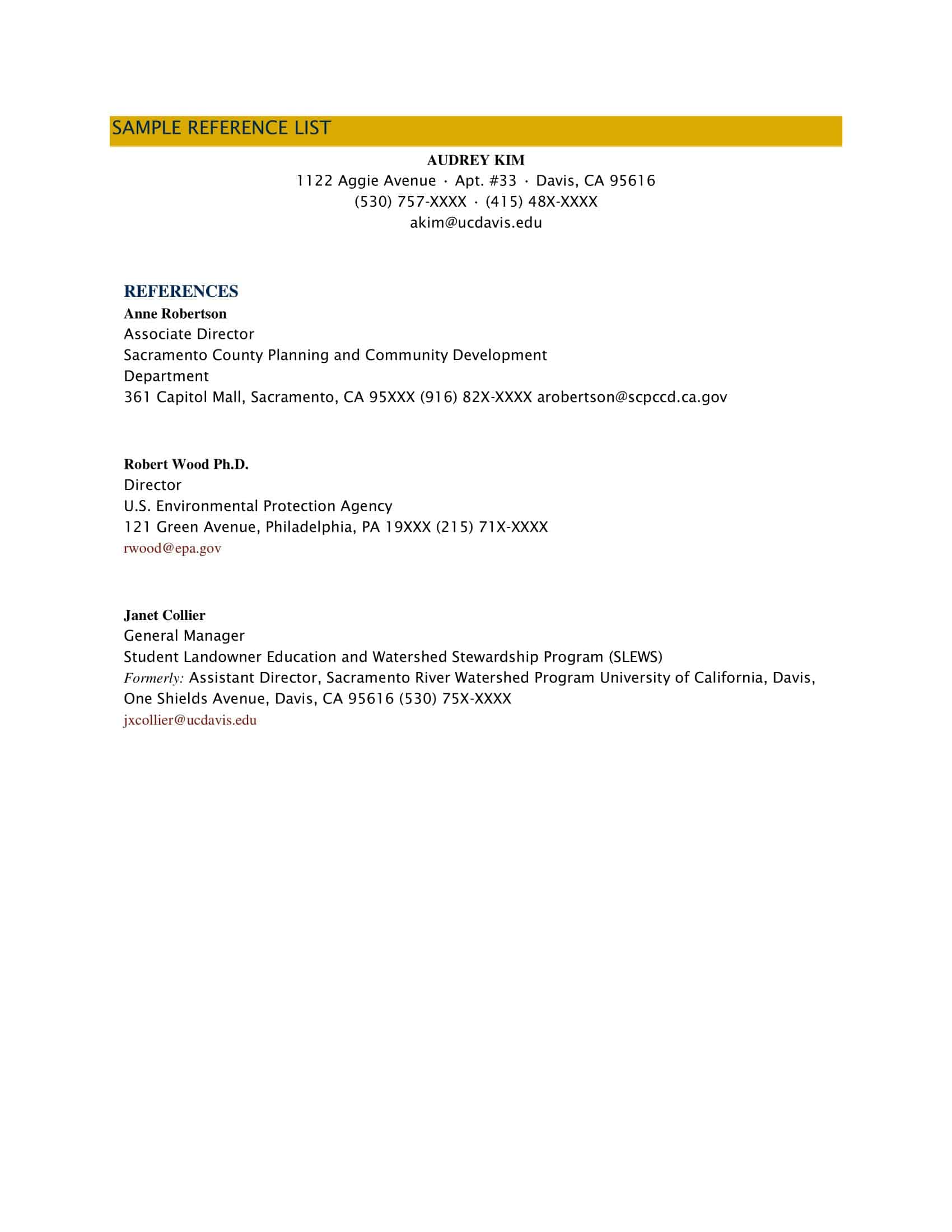 Editable reference page Word Editable reference page Word