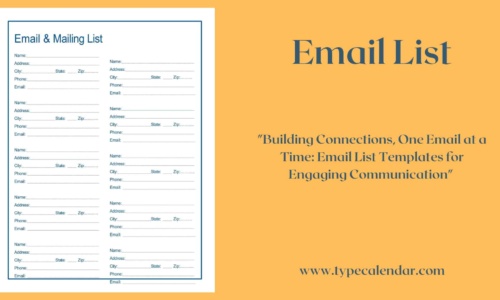Free Printable Email List Templates [PDF, Word, Excel]