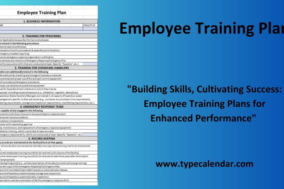 Employee Training Plan