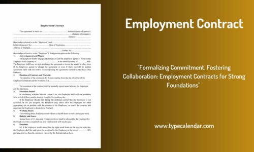 Free Printable Employment Contract Form Templates, Letter [PDF, Word]