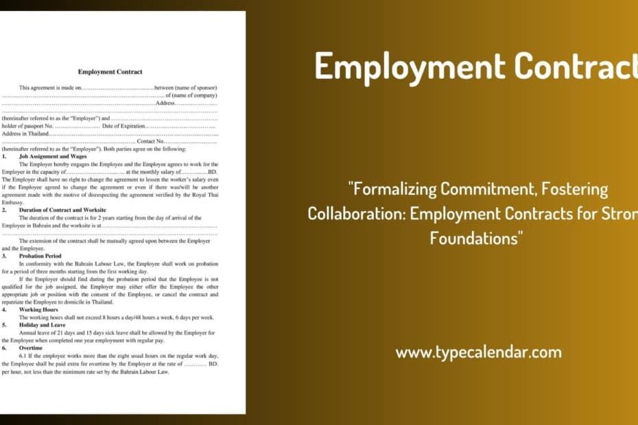 Employment Contract