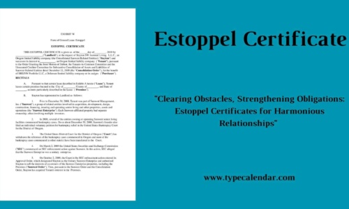 Free Printable Estoppel Certificate Templates [PDF, Word] Tenant