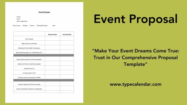 Free Printable Event Proposal Templates [PDF, Word]