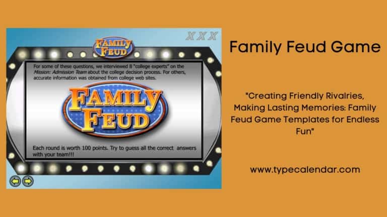 Free Printable Family Feud Game Templates [PPT] For Teachers