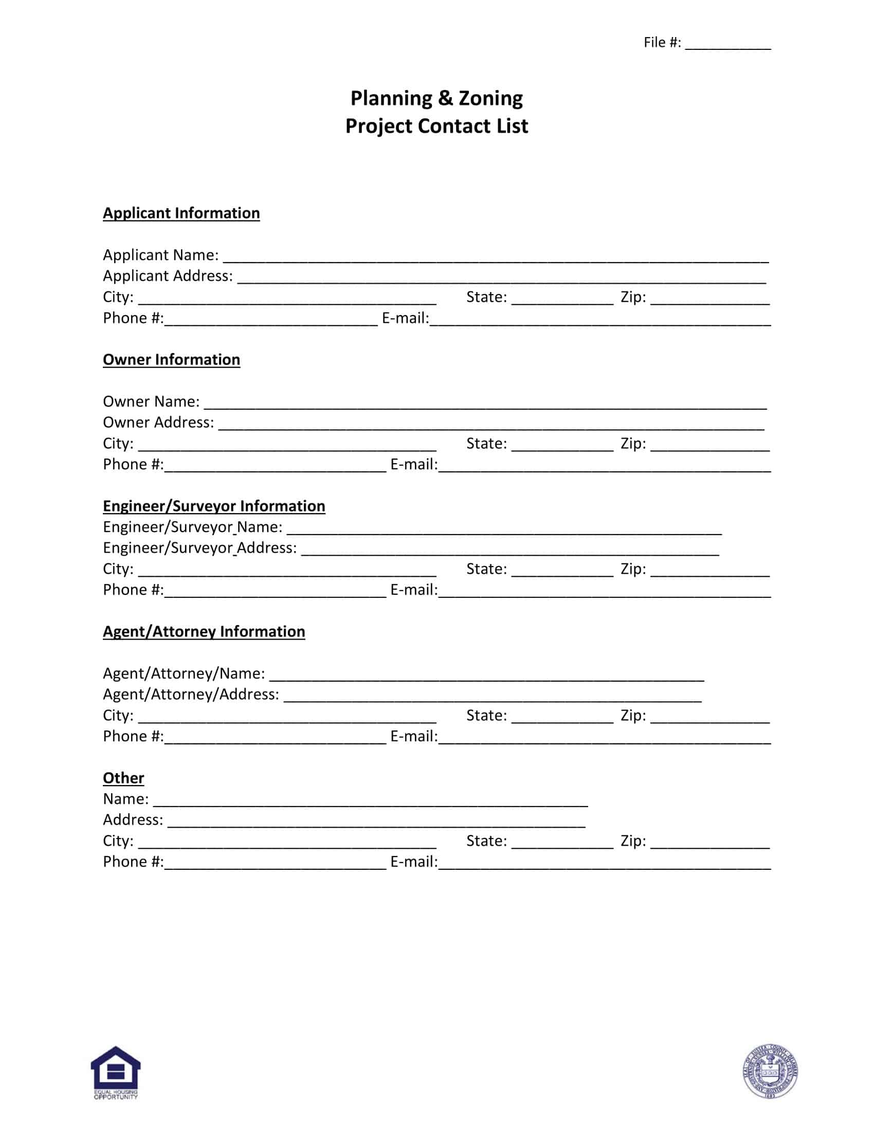 Fillable PDF contact list Fillable PDF contact list
