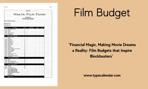 Free Printable Film Budget Templates (Word, Excel, PDF)