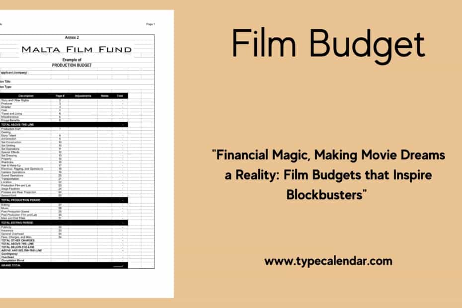Film Budget
