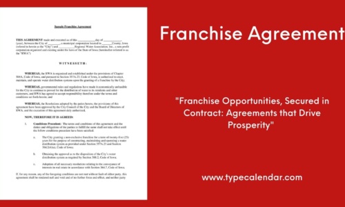 Free Printable Franchise Agreement Templates [Word, PDF] /Master Sample