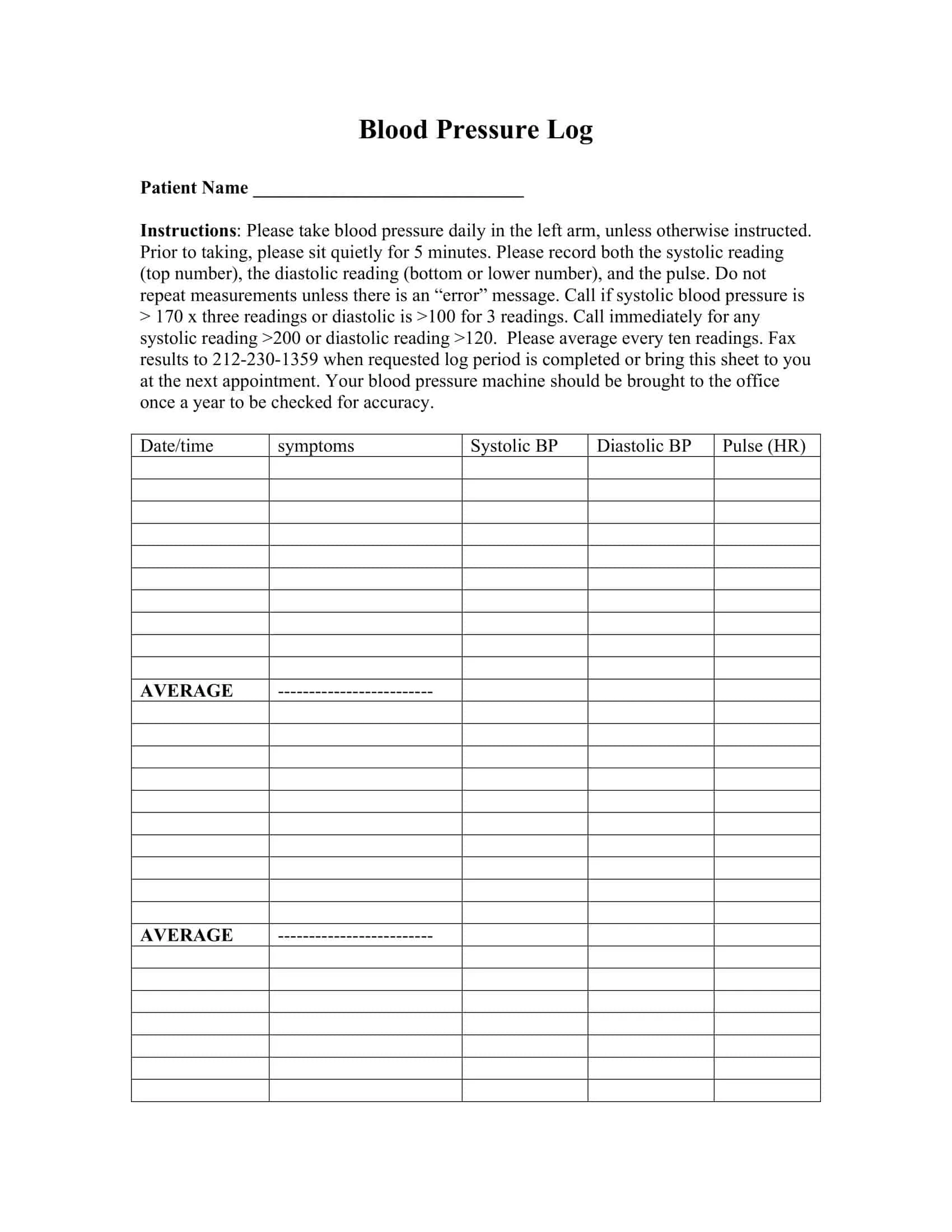 Free Blood Pressure Readings Chart Free Blood Pressure Readings Chart