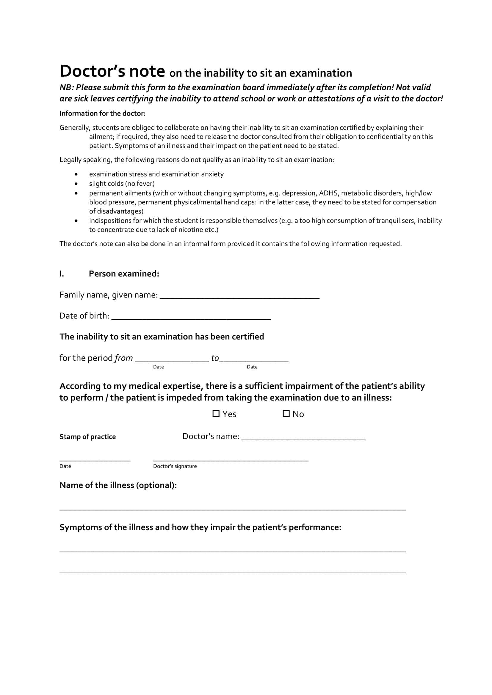 Free Doctor Note Template in Word Free Doctor Note Template in Word