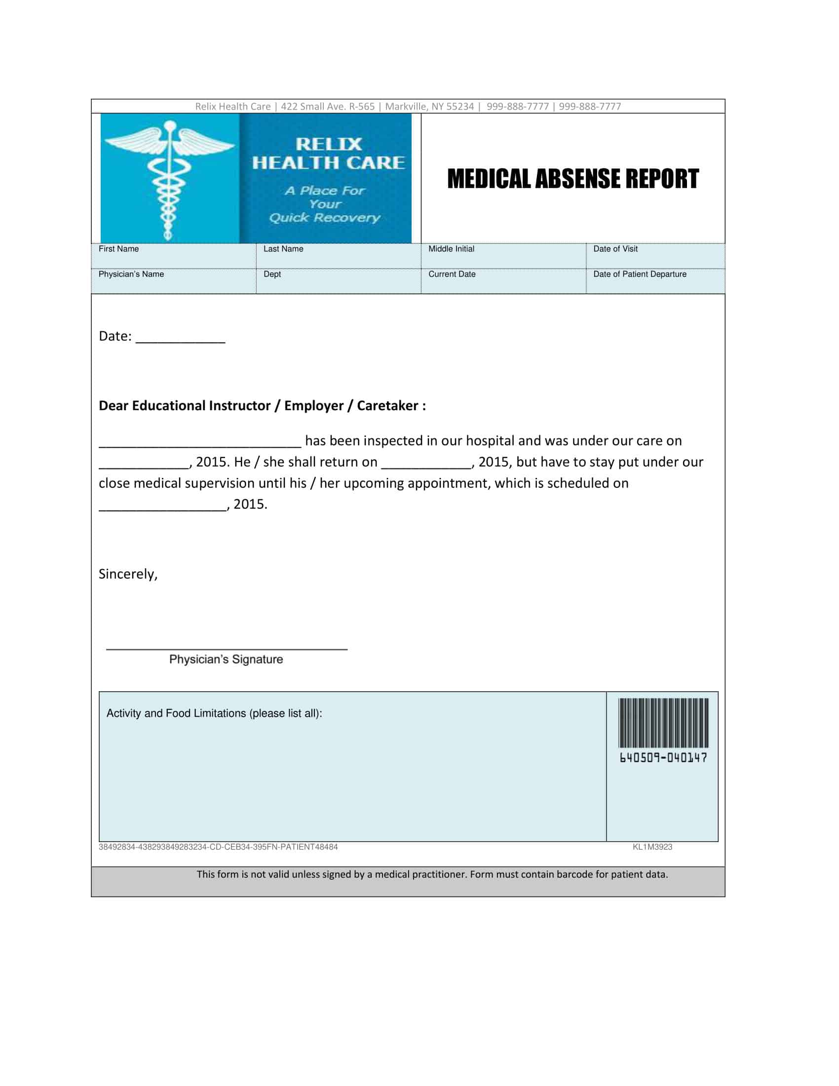 Free Doctor Note in Word Format Free Doctor Note in Word Format