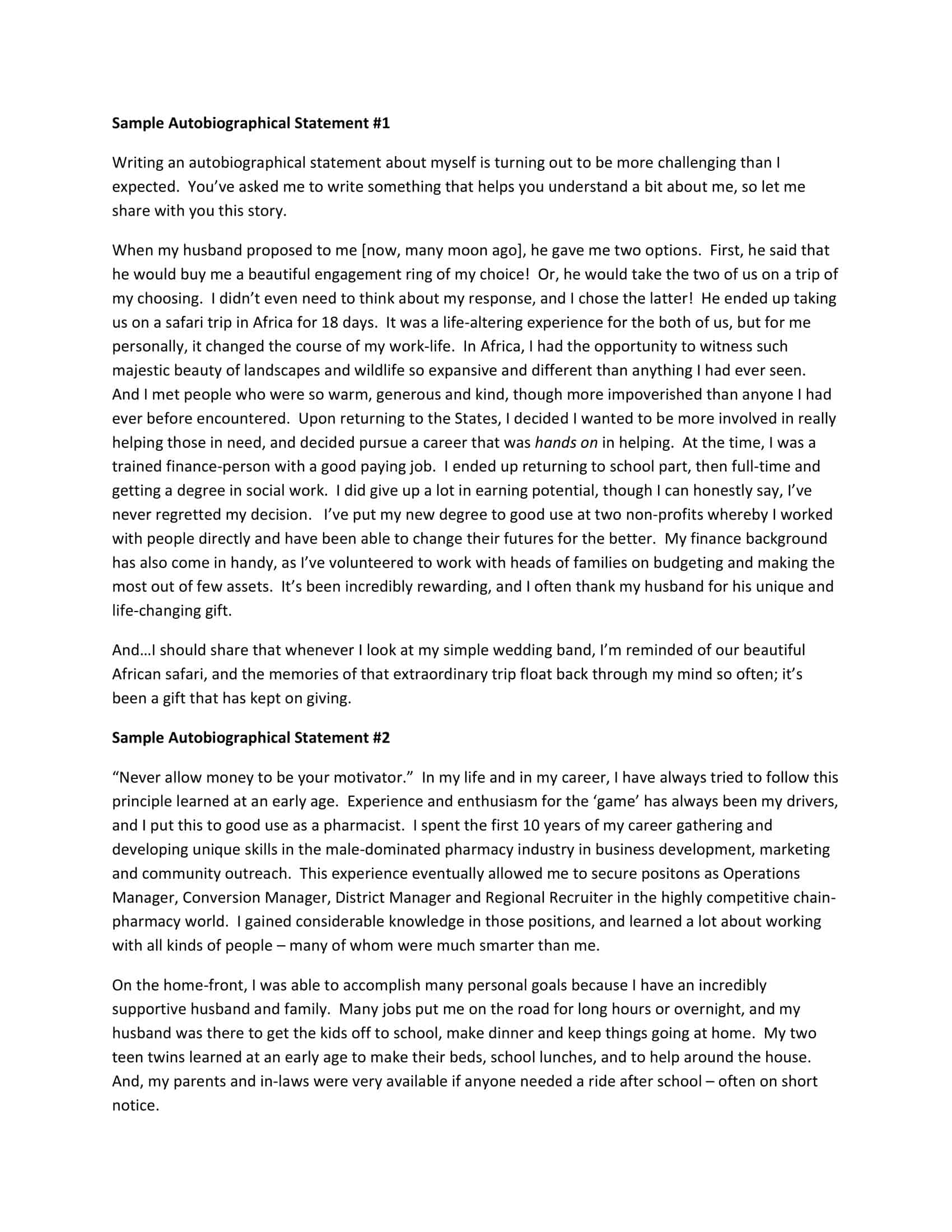 Free PDF templates for autobiography Free PDF templates for autobiography