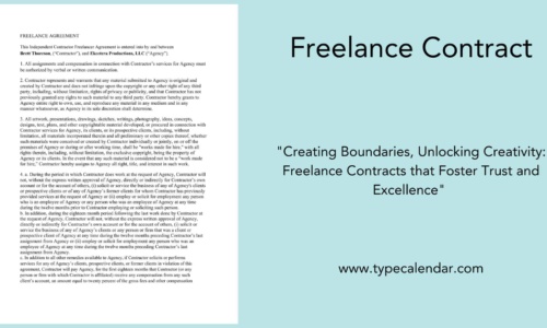 Free Printable Freelance Contract Templates [PDF, Word] Simple
