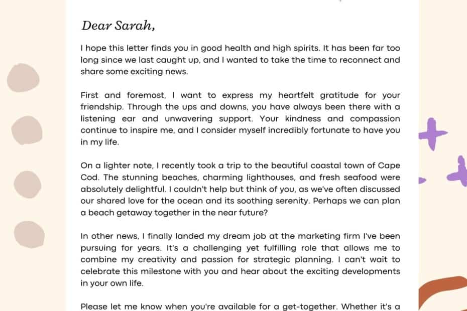 Friendly Letter