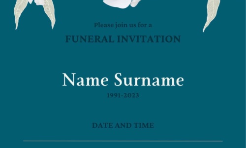 Free Printable Funeral Invitation Templates [Word] Digital, Text