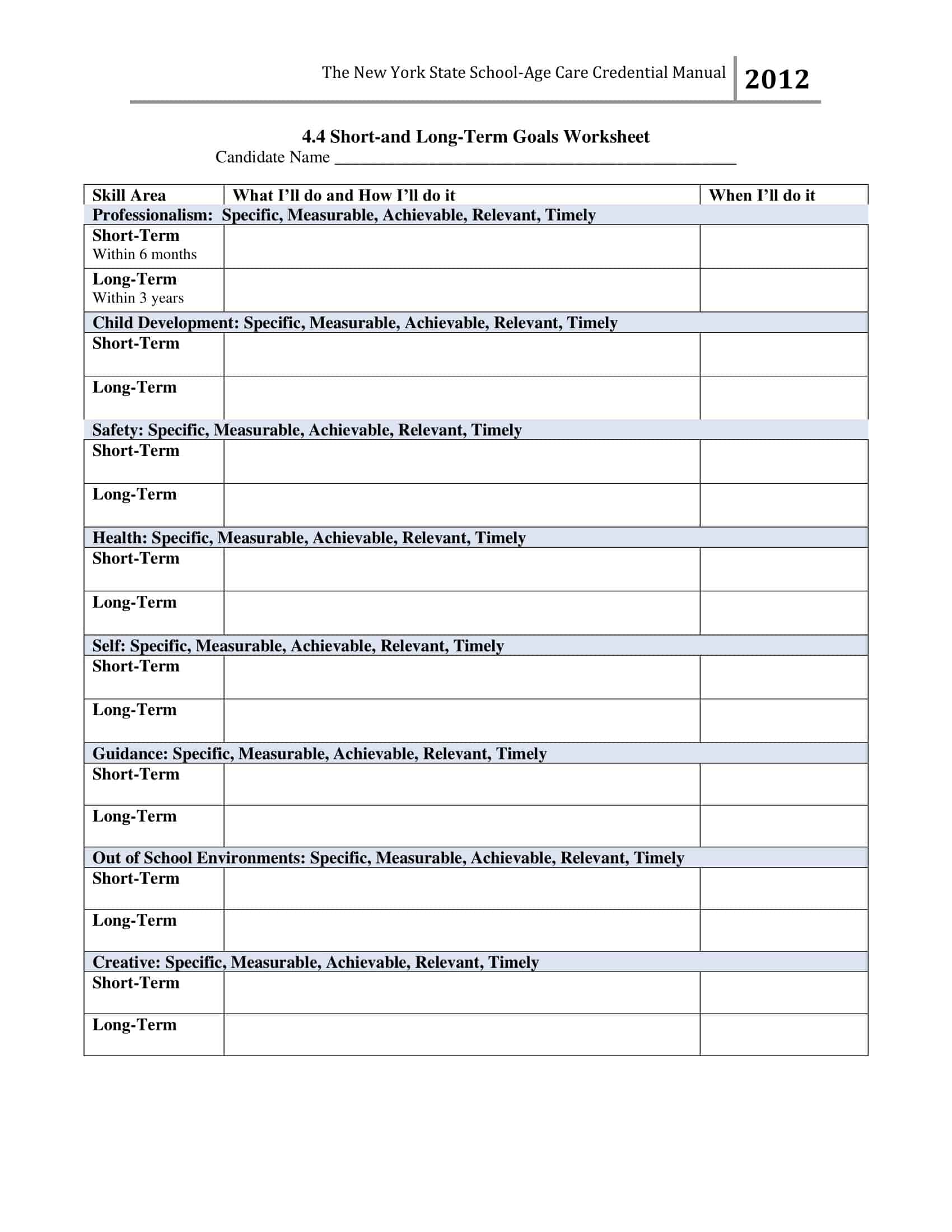 Goal setting planner template Goal setting planner template