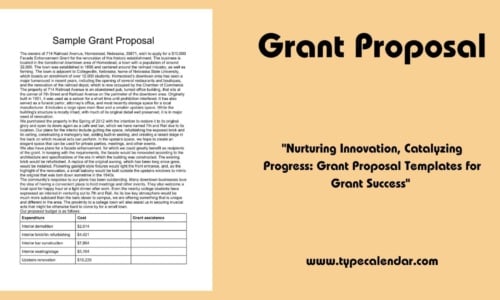 Free Printable Grant Proposal Templates [Word, PDF] for Nonprofit, Small Business
