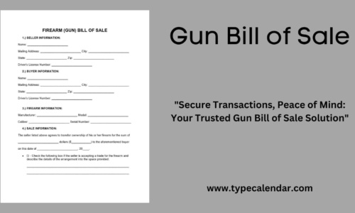 Free Printable Gun Bill of Sale Templates [PDF, Word]