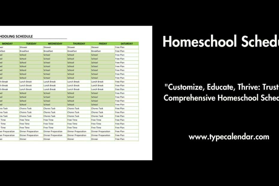 Homeschool Schedule