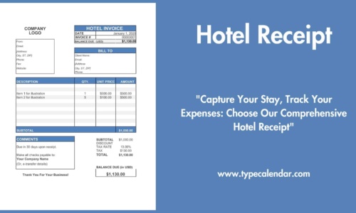 Free Printable Hotel Receipt Templates [PDF, Excel, Word] Fake & Real