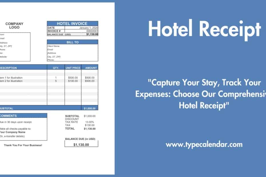 Hotel Receipt