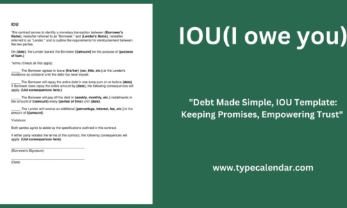 Free Printable IOU Templates [Word, Excel, PDF] Simple / Birthday, Santa