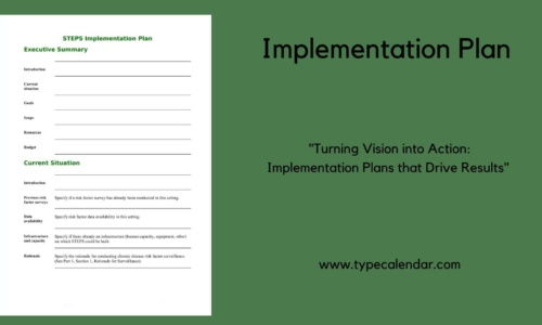 Free Printable Implementation Plan Templates (Excel / Word / PDF)