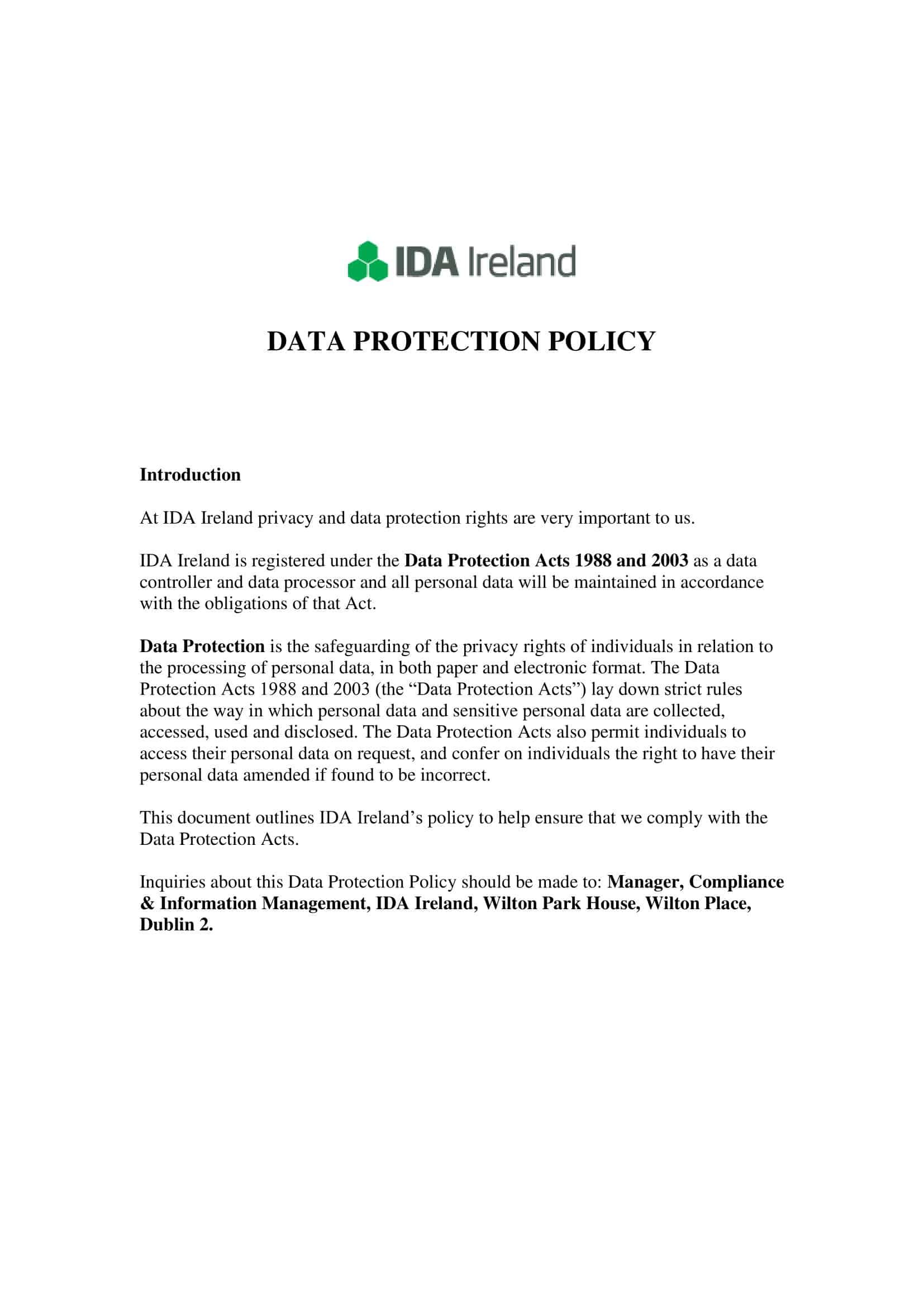 Information security policy template PDF Information security policy template PDF