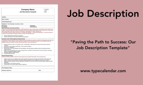 Free Printable Job Description Templates [Word, PDF] Examples